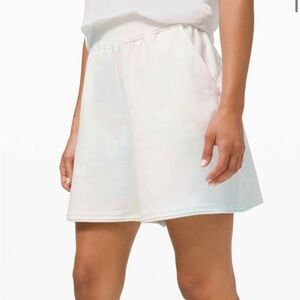 Lululemon LA FRENCH TERRY HIGH RISE LONG SHORT - Cotton Candy Wash - Size 10